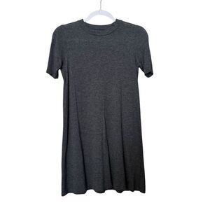 MADEWELL Swingy Tee Dress Women‎ XS Grey Crewneck Stretch Lightweight Casual